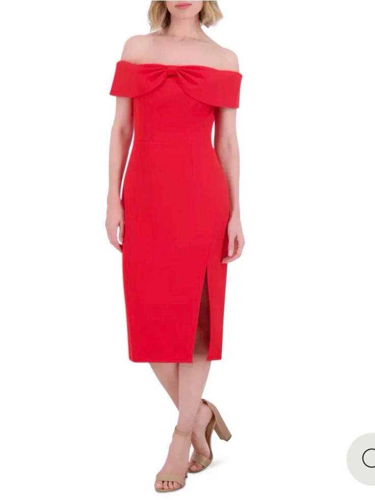 Eliza J Women's Off-The-Shoulder Sheath Dress Size 10 Nwt